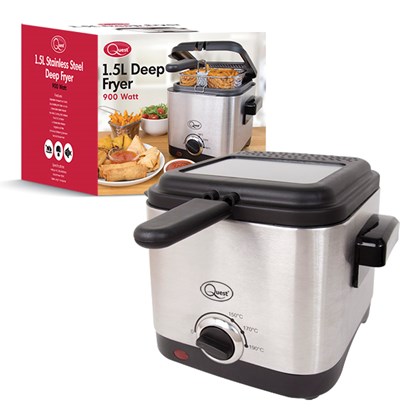 1.5L Brushed Stainless Steel Deep Fryer