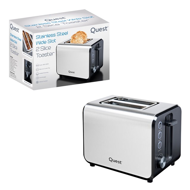 2-Slice Wide Slot Stainless Steel Toaster 2-Slice Wide Slot Stainless Steel Toaster