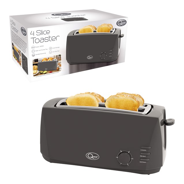 4 Slice Cool Touch Toaster - Grey 4 Slice Cool Touch Toaster - Grey
