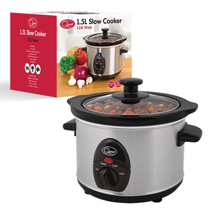 Stainless Steel 1.5 Ltr Slow Cooker - 120W