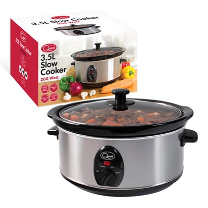 Stainless Steel 3.5 Ltr Slow Cooker - 200w