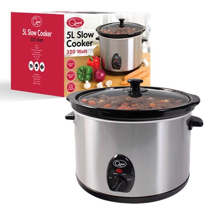 Stainless Steel 5 Ltr Slow Cooker - 320w