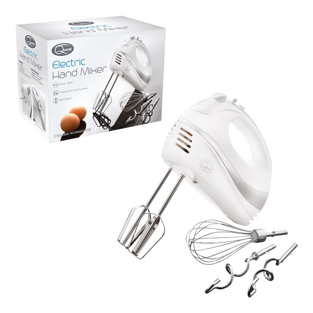 Professional Hand Mixer - White/Silver Professional Hand Mixer - White/Silver