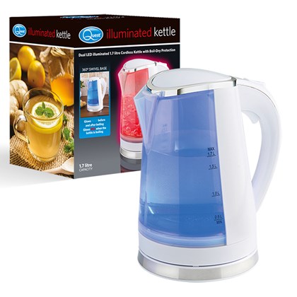 Dual LED Illuminated Kettle - 1.7Ltr White