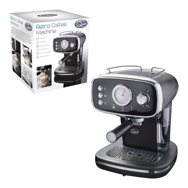 Retro Coffee Machine with Milk Frother Retro Coffee Machine with Milk Frother