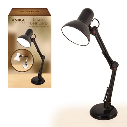 Swing Arm Swivel Lamp Black