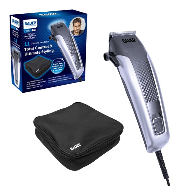 Bauer Hair Clipper Set with Travel Bag Bauer Hair Clipper Set with Travel Bag