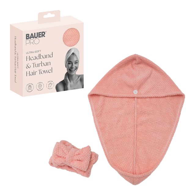 Bauer Headband & Hair Towel Wrap Set Bauer Headband & Hair Towel Wrap Set