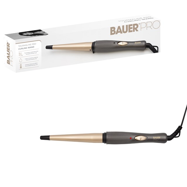 Bauer Tourmaline Pro Coated Curling Wand Bauer Tourmaline Pro Coated Curling Wand