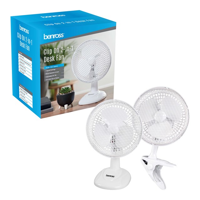 6" 2 in 1 Desk/Clip Fan 6" 2 in 1 Desk/Clip Fan