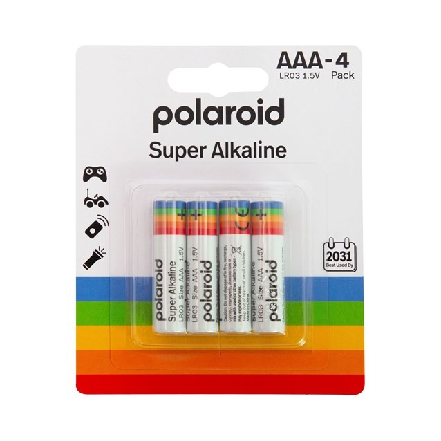 4Pk AAA Polaroid Alkaline Battery 4Pk AAA Polaroid Alkaline Battery