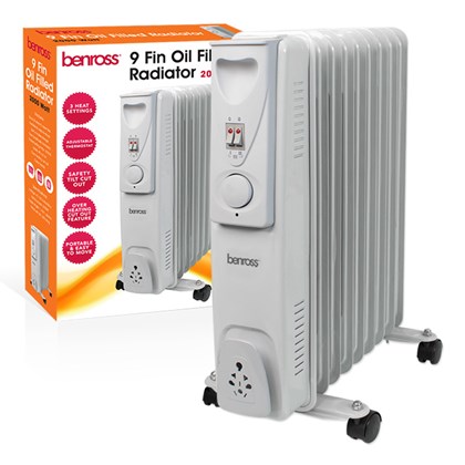 9 Fin Oil Filled Radiator - 2000w