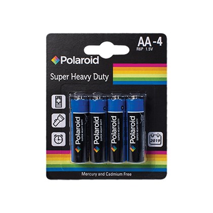 4Pk AA Polaroid Heavy Duty Battery