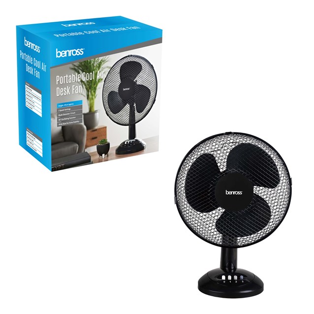 12" Desk Fan - Black 12" Desk Fan - Black