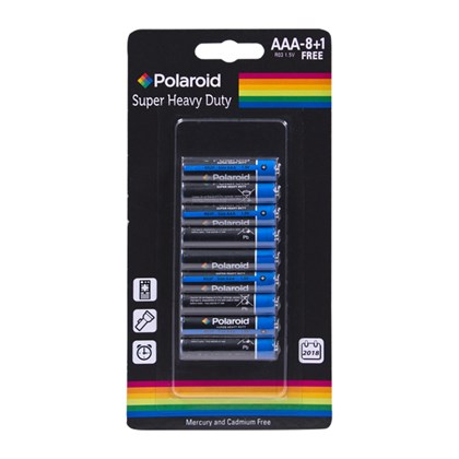 9pk AAA Polaroid Heavy Duty Battery