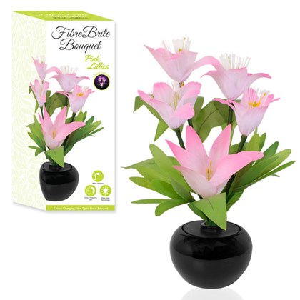 Fibre Optic Flower - Pink Lilies