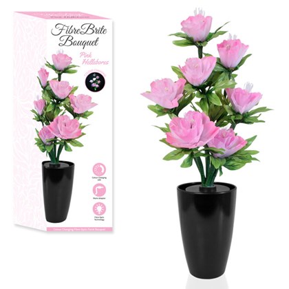 Large Fibre Optic Flower - Pink Hellebores