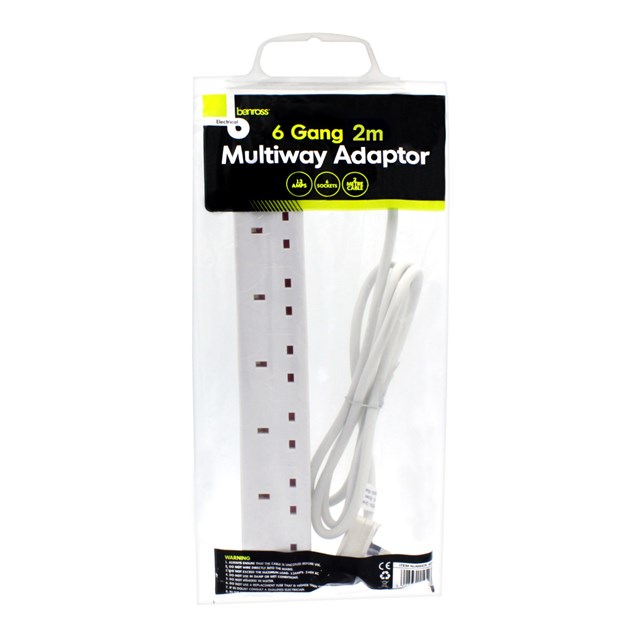 6 Way 2M Extension Lead - 13A 6 Way 2M Extension Lead - 13A