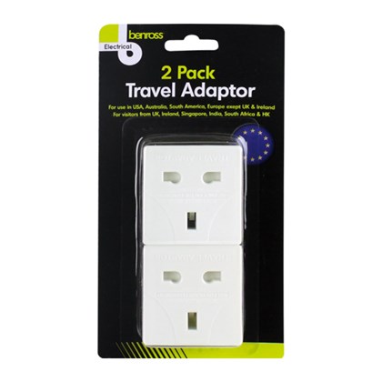 2pc Travel Adaptor Plugs