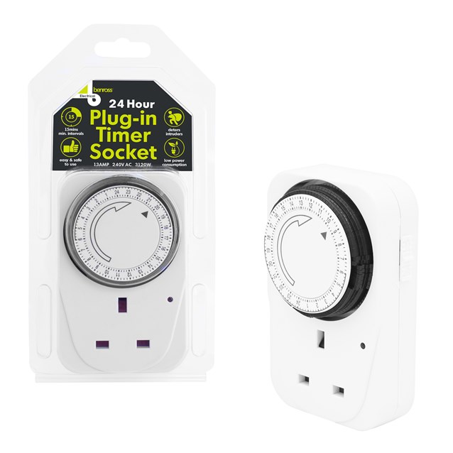 24-Hour Plug-In Timer Socket (Large) 24-Hour Plug-In Timer Socket (Large)
