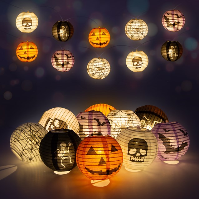 Halloween Paper Lantern String Lights, 2M 10 LED Halloween Paper Lantern String Lights, 2M 10 LED