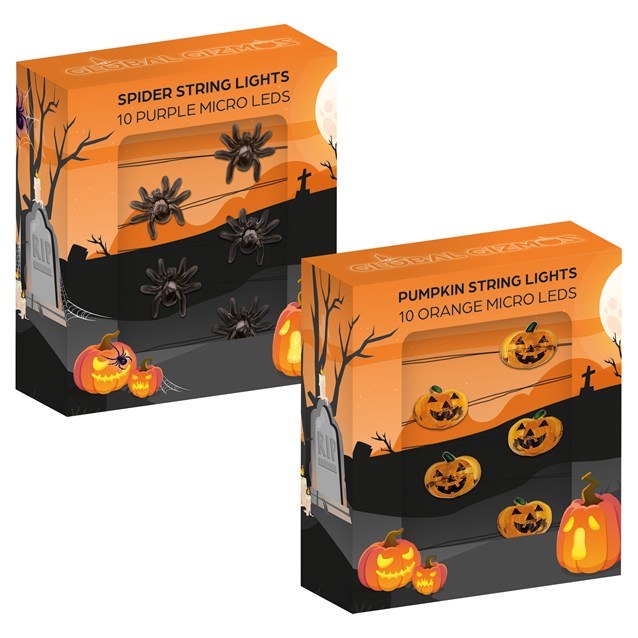 Spider/Pumpkin String Lts Asstd Spider/Pumpkin String Lts Asstd