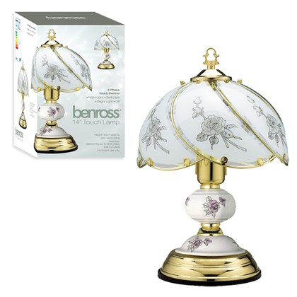 14" Touch Lamp - Black Rose