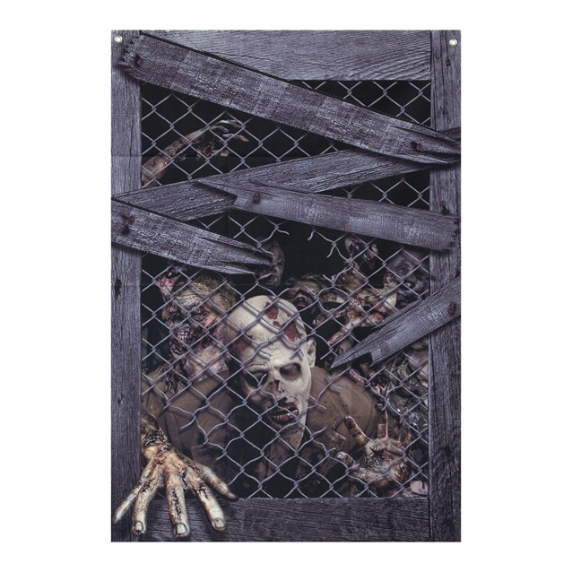 Creepy Zombie Window Backdrop Creepy Zombie Window Backdrop