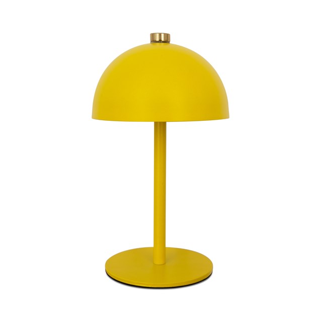 18cm Metal Mushroom Table Lamp - Yellow