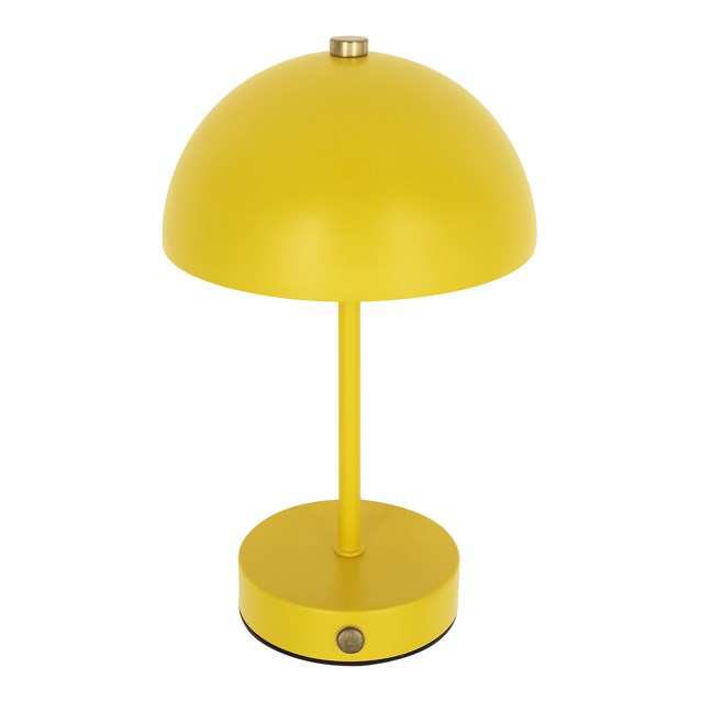 25cm Metal Mushroom Table Lamp - Yellow
