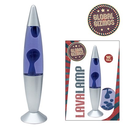 16" Lava Lamp-Purple Liquid & Blue Wax
