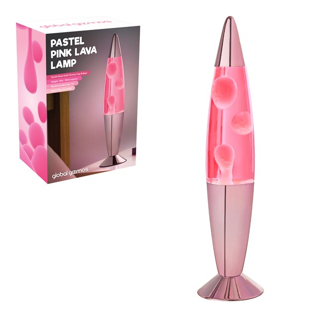 16" Lava Lamp - Pink Lava /Rose Gold Chrome Effect 16" Lava Lamp - Pink Lava /Rose Gold Chrome Effect
