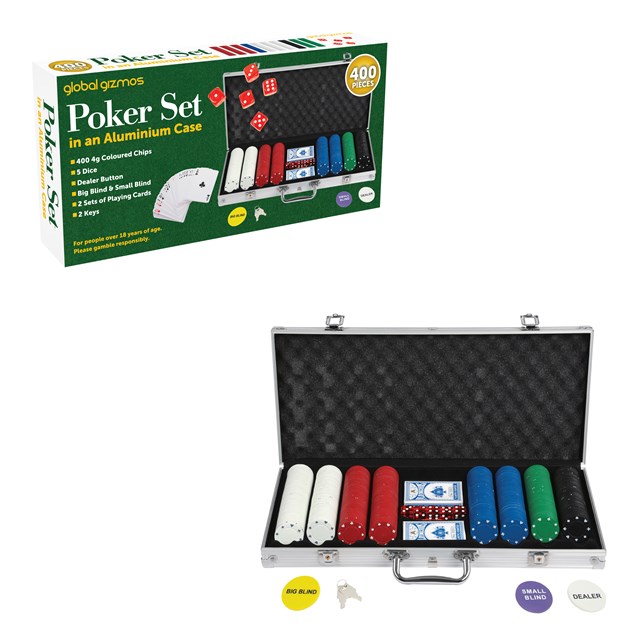 400PC Poker Set In Aluminium Case - 4g Chips 400PC Poker Set In Aluminium Case - 4g Chips