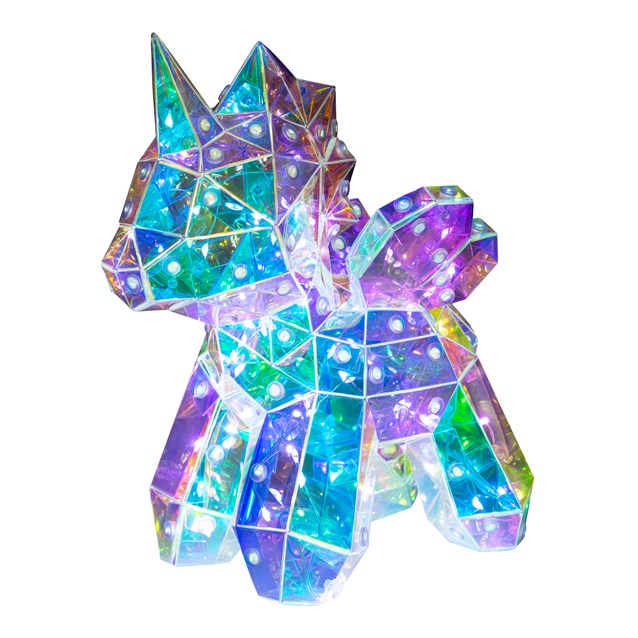 25cm Unicorn Irridescent Lamp