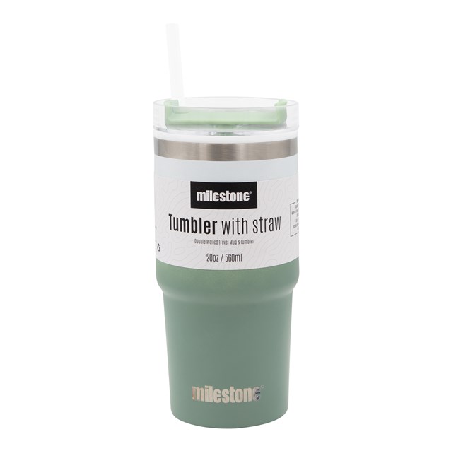 20oz Travel Mug with Straw  - Gradient Green 20oz Travel Mug with Straw  - Gradient Green