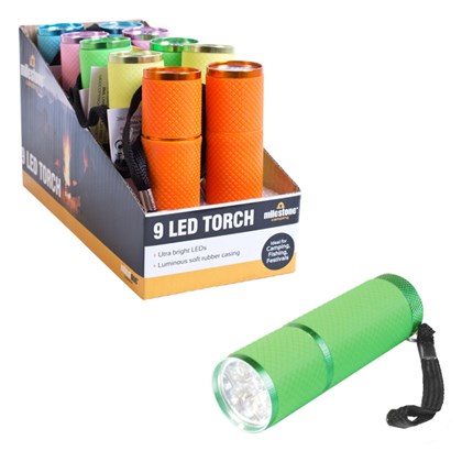 9 LED Lumi Glow Flashlight Torch