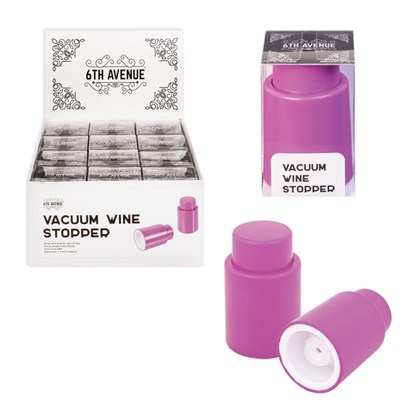 Vacuum Wine Stopper - Plastic Purple