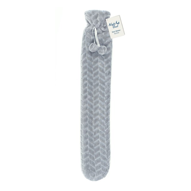 2Ltr Grey Faux Fur Long Hot Water Bottle 2Ltr Grey Faux Fur Long Hot Water Bottle