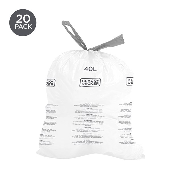 B+D 40L Bin Bags 20 Pack B+D 40L Bin Bags 20 Pack