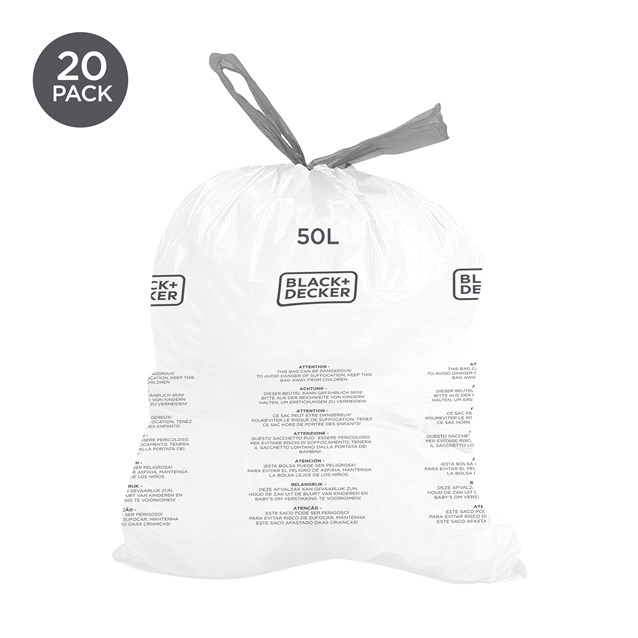 B+D 50L Bin Bags 20 Pack B+D 50L Bin Bags 20 Pack
