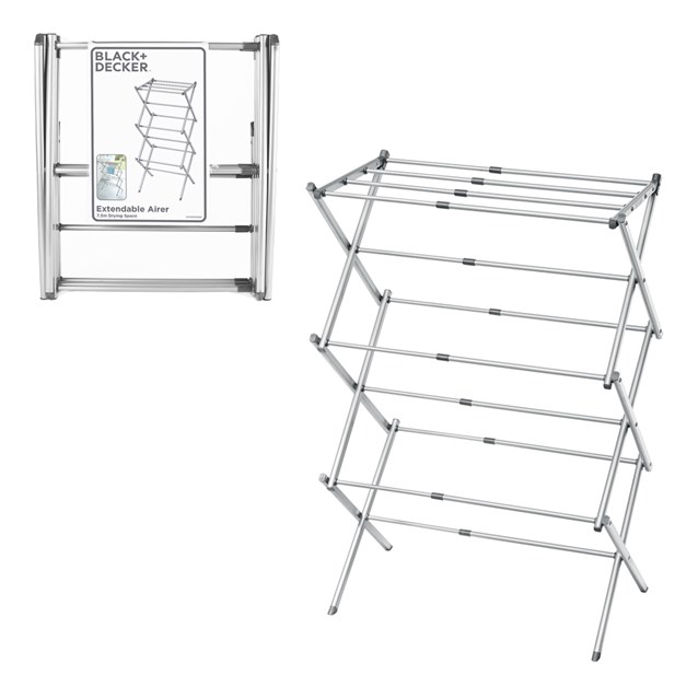 B+D Extendable Compact Airer Grey B+D Extendable Compact Airer Grey