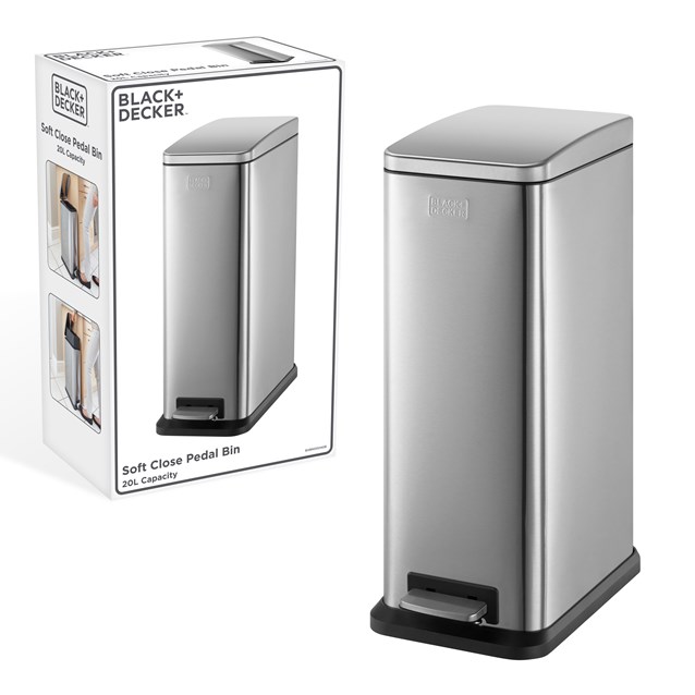 B+D 20L Slimline Soft Close Pedal Bin B+D 20L Slimline Soft Close Pedal Bin