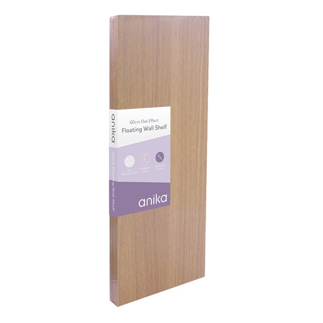 60cm Oak Effect Floating Shelf 60cm Oak Effect Floating Shelf