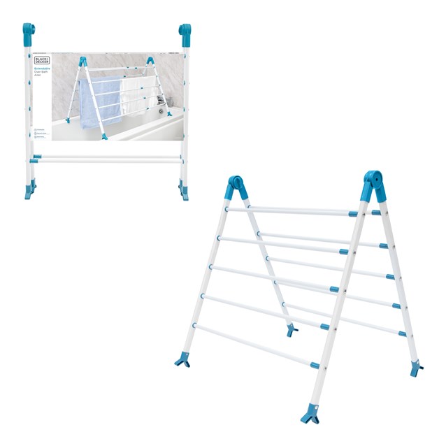 B+D Over Bath Extendable Airer Aqua B+D Over Bath Extendable Airer Aqua