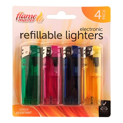 4pk Translucent Lighters