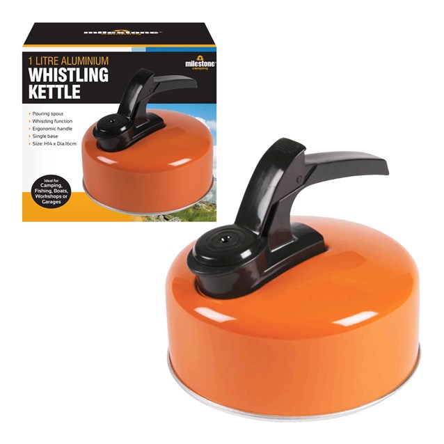 1L Aluminium Whistling Camping Kettle 1L Aluminium Whistling Camping Kettle