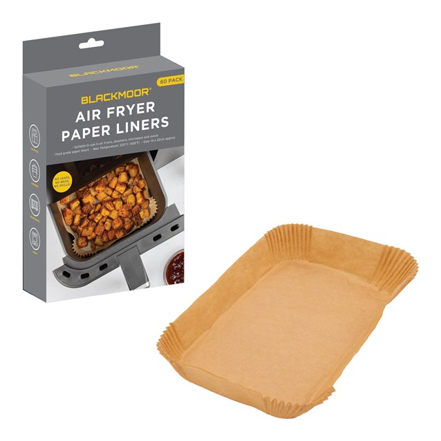 Blackmoor 60pc Rectangle Air Fryer liners, 22x14cm Blackmoor 60pc Rectangle Air Fryer liners, 22x14cm