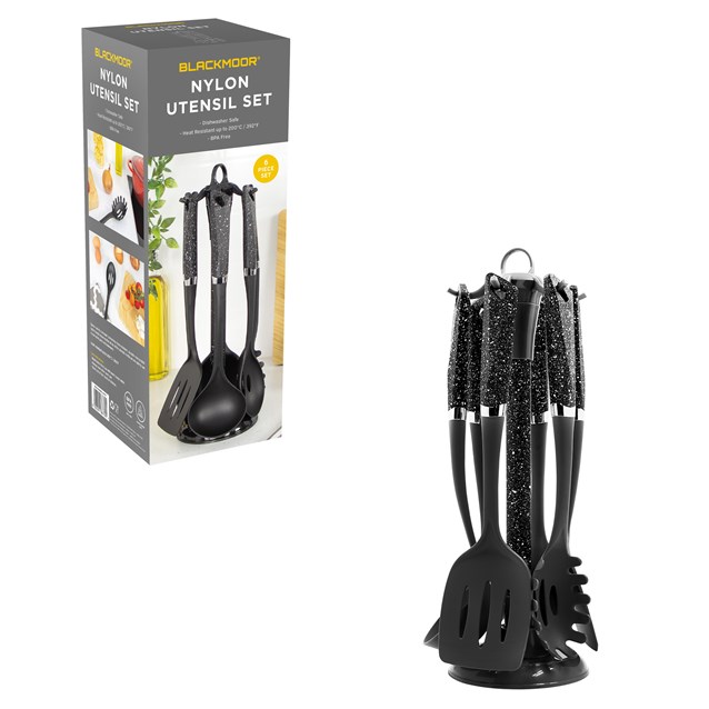 Blackmoor 6 piece Utensil Set - Black Blackmoor 6 piece Utensil Set - Black