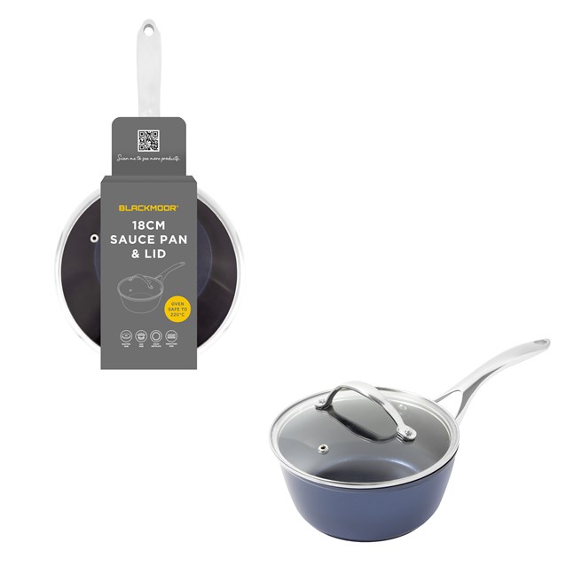 Blackmoor Blue Pro 5 18cm Sauce Pan Blackmoor Blue Pro 5 18cm Sauce Pan