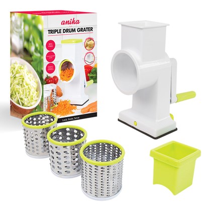 Drum Grater with 3 Blades